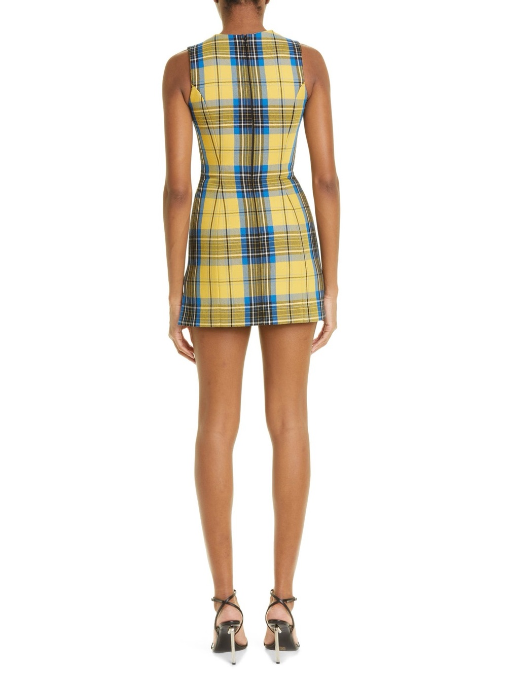 Off-White Check Bullet Wool Minidress sz 40 / XS / Small - Picture 3 of 13